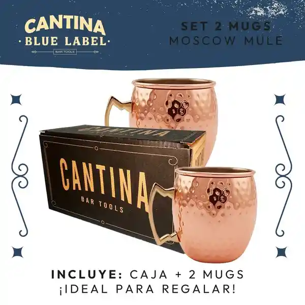 Mug Vasos Cobre Set De 2 Tazas Casatua Moscow Mule Coctel