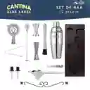 Juego Bartender Coctelera Utensilios Bar Inoxidable 12 Pzs