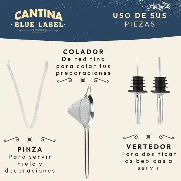 Juego Bartender Coctelera Utensilios Bar Inoxidable 12 Pzs