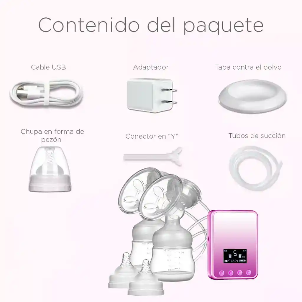 Extractor Doble Con Batería Y Pantalla Led - Drgym Purpura