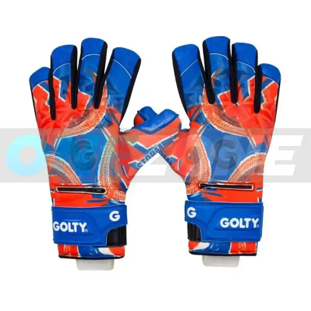 Guante De Fútbol Golty Profesional Storm Corte Negativo/ Azul - Talla: 9