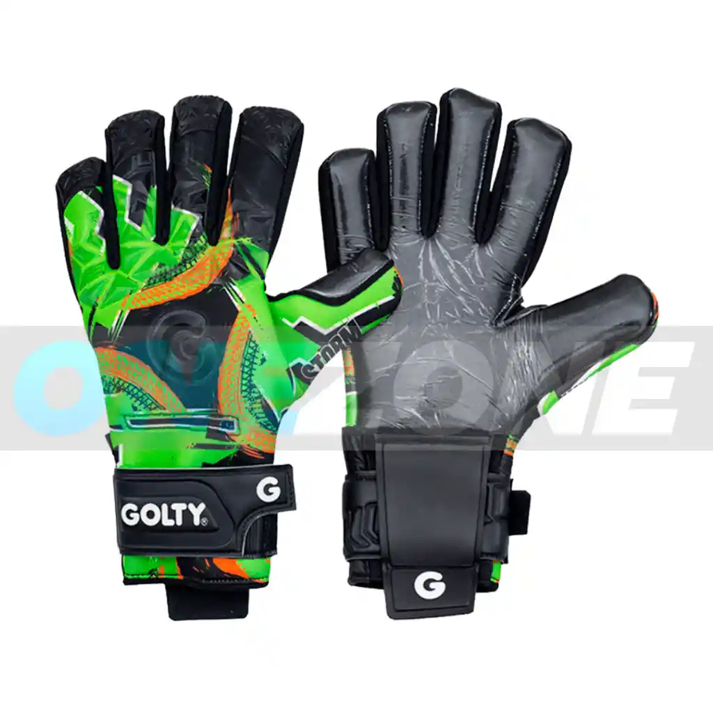 Guante De Fútbol Golty Profesional Storm Corte Negativo/ Verde - Talla: 8