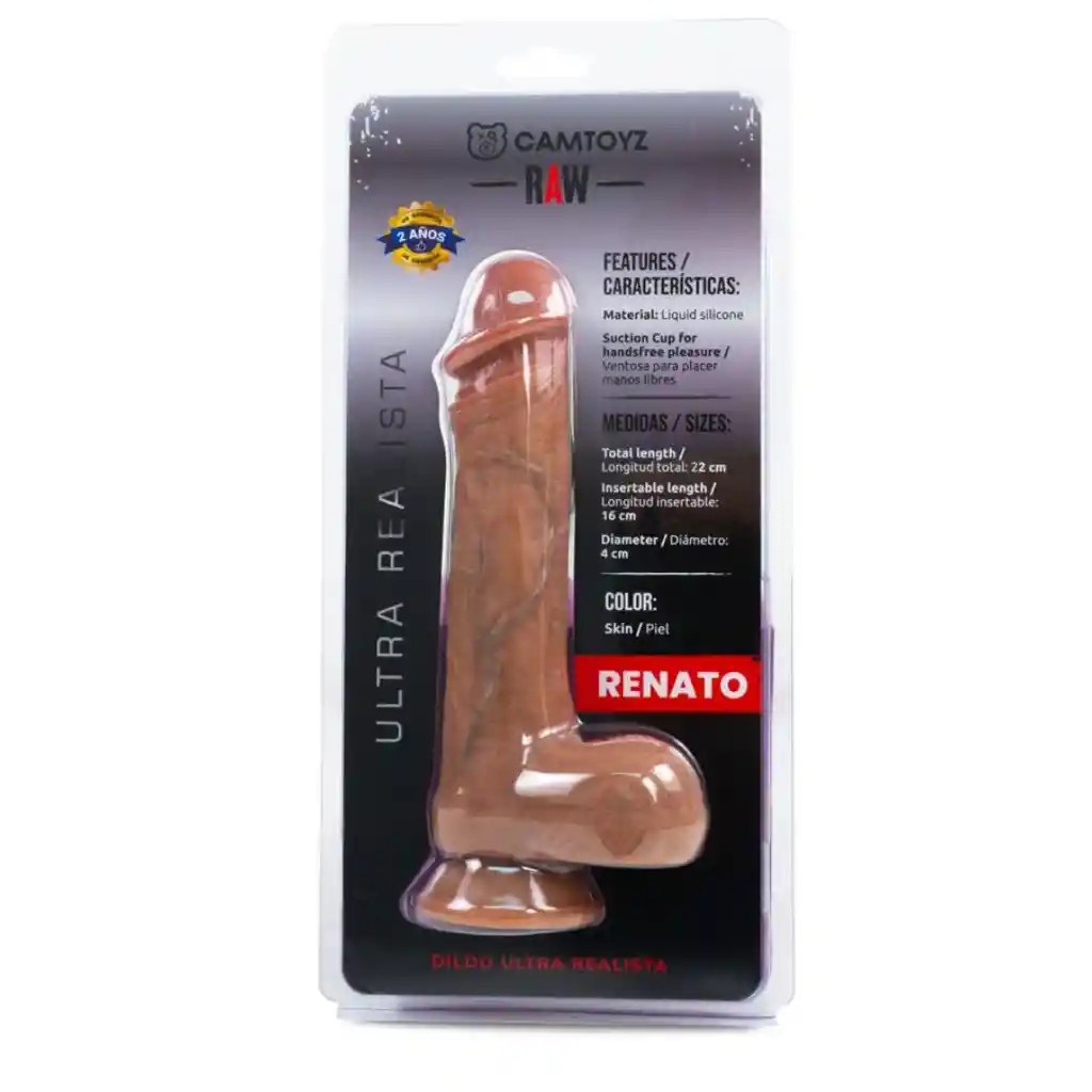 Dildo Ultra Realista Renato 19 Cm