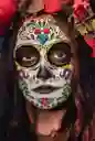 Tatuaje Temporal Catrina Mexicana Halloween Maquillaje