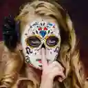 Tatuaje Temporal Catrina Mexicana Halloween Maquillaje