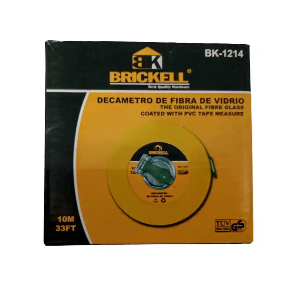 Decametro De Fibra De Vidrio Brickell 10 Metros/ 10m-33ft/bk-1214/