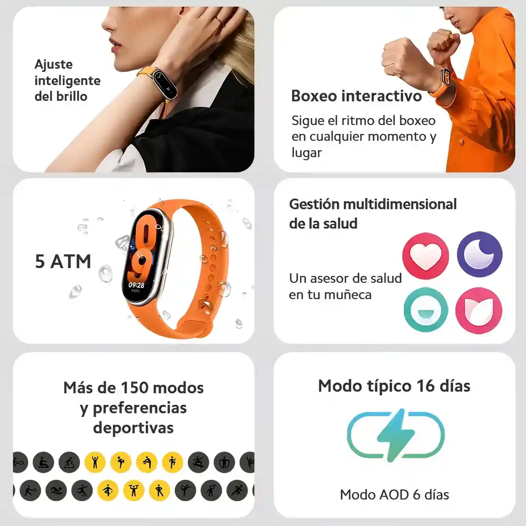 Xiaomi Smart Band 8 Negra Version China (idioma Ingles)