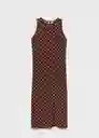 Vestido Greeny Marrón Talla M Mujer Mango