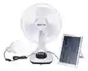 Abanico Ventilador Recargable De 12 Pulgadas Con Panel Solar