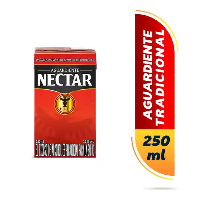 Aguardiente Néctar Rojo Sin Azúcar 250 Ml