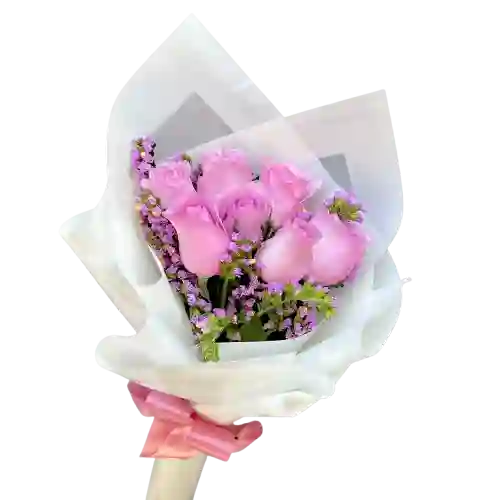 Rosas Lilas En Bouquet