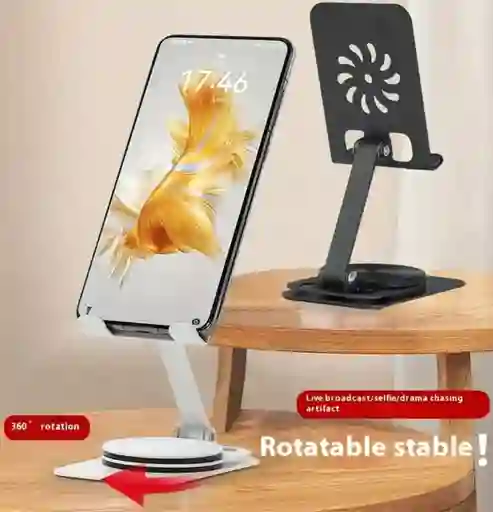 Soporte Para Celular Y Tablet Holder Giro 360 En Acero