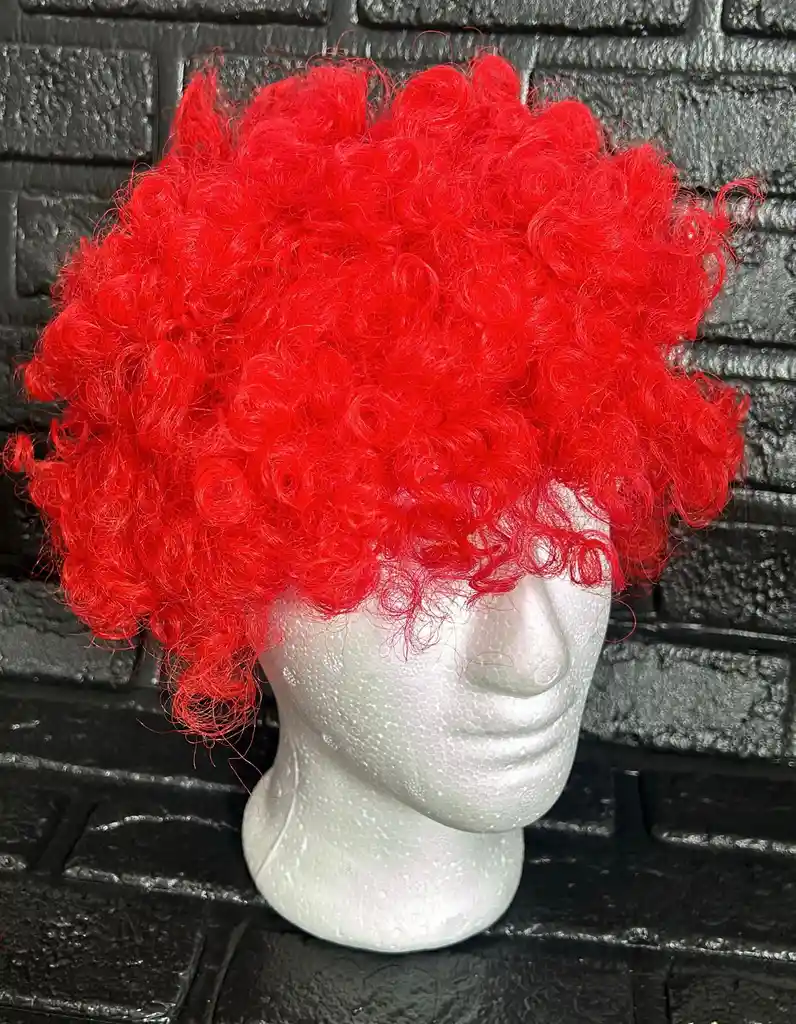 Peluca Crespa Afro Roja