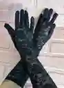 Guantes Largo Encaje Negro