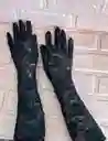 Guantes Largo Encaje Negro