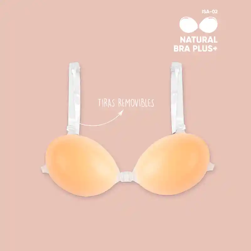 Brasier Invisible Adhesivo Aumenta Una Talla En Silicona / Natural Bra Plus C36