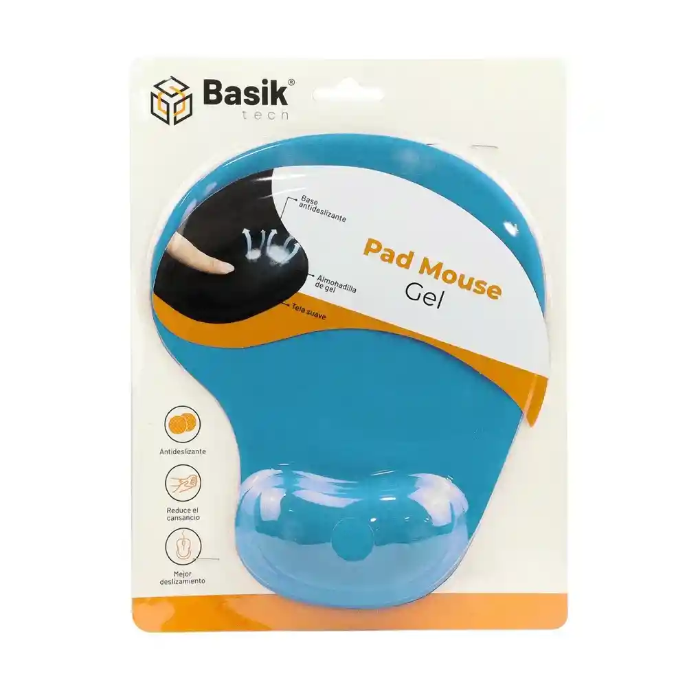 Pad Mouse Gel Basik Tech - Bsk308 - Azul Claro