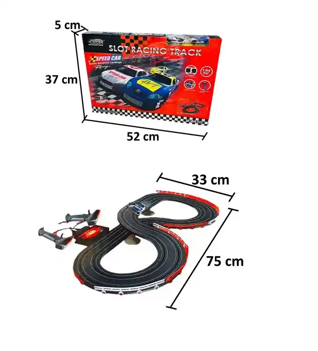 Pista Eléctrica De 190 Cm Con Dos Carros