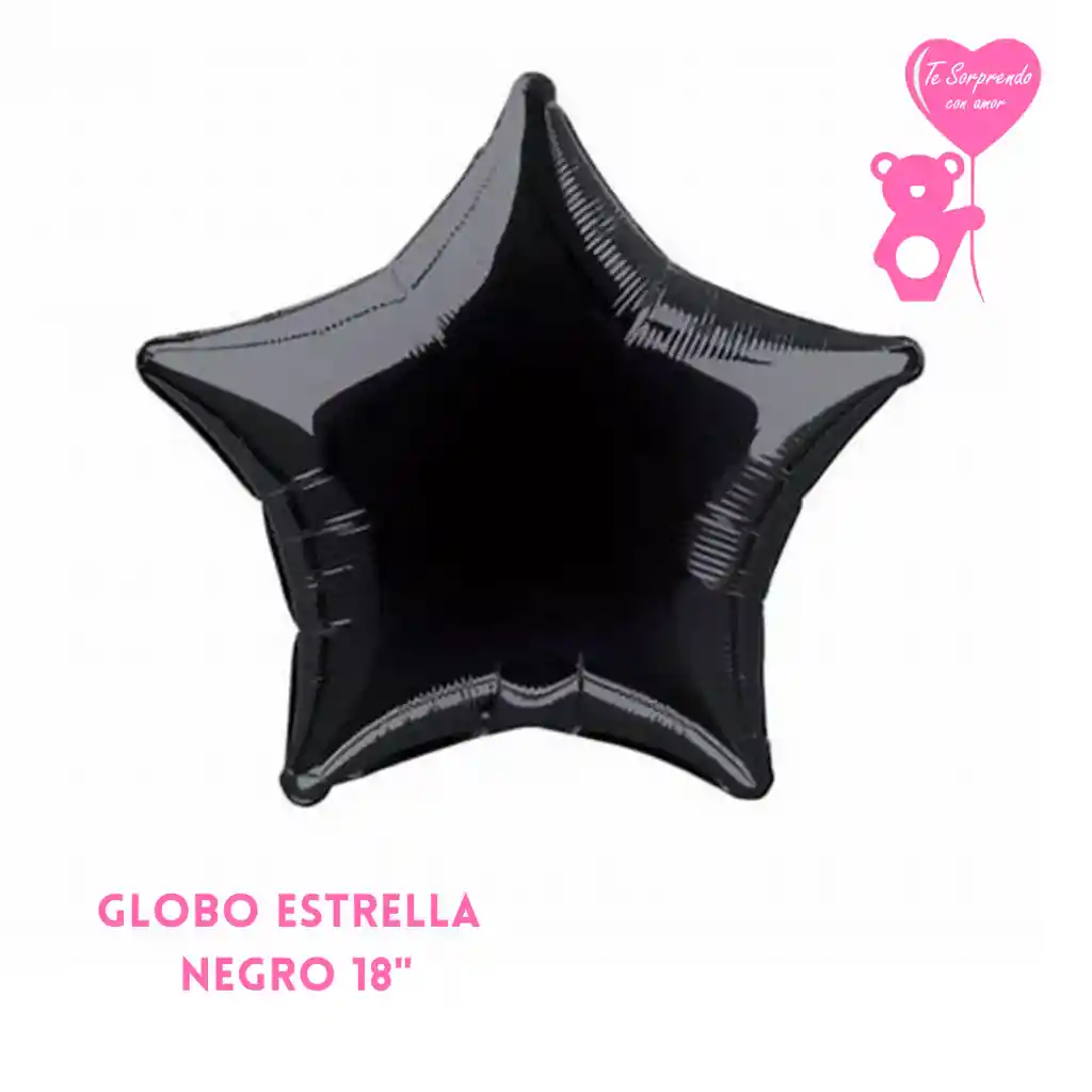 Globo Estrella Negro 18"