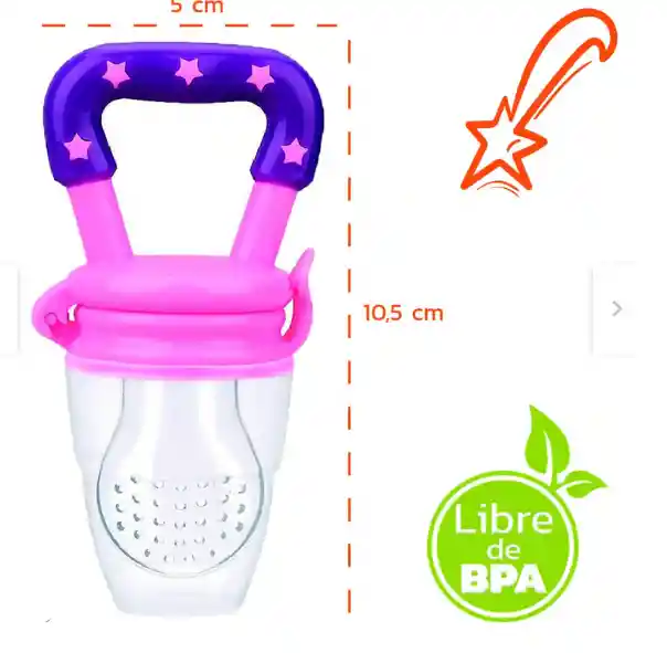 Chupo De Fruta O Verdura Para Bebe Rosa