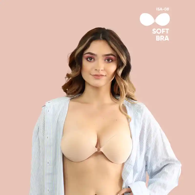 Brasier Invisble Adhesivo En Tela Con Realce / Soft Bra Nude B34