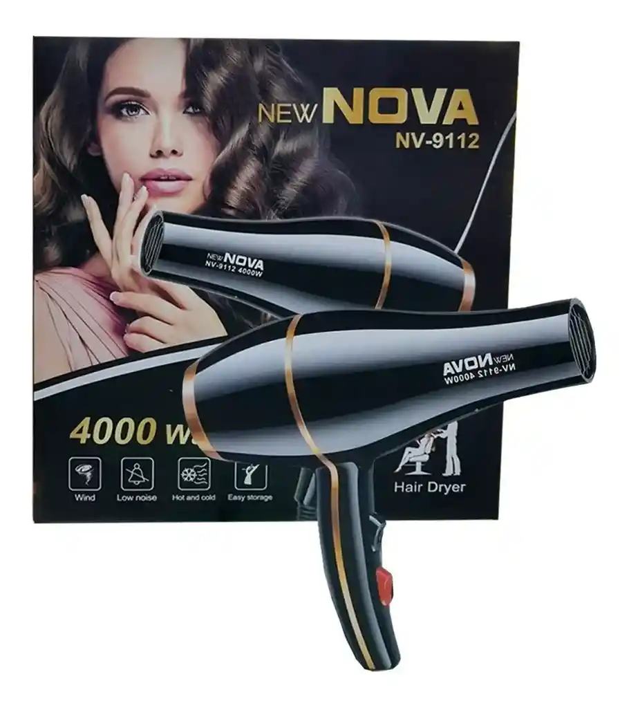 Secador Para Cabello Nova Secado Rapido 9112