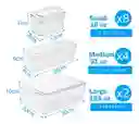 Organizador Nevera Set X7 Contenedores Con Tapa Apilables