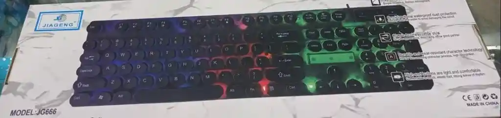 Teclado Gamer Jg 666 Teclas Redondas Retroiluminado