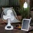 Abanico Ventilador Recargable De 12 Pulgadas Con Panel Solar