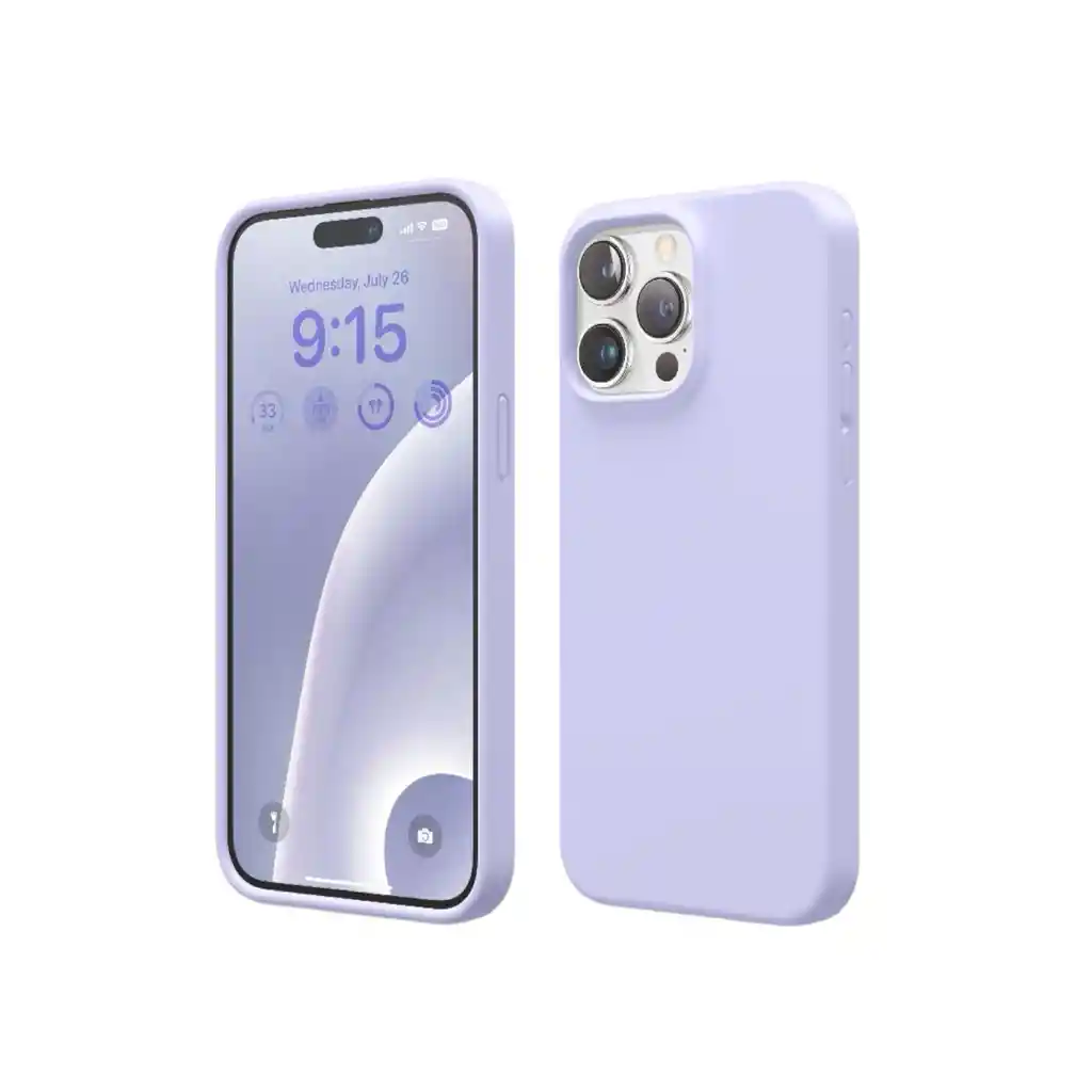 Combo Silicone Case + Vidrio Blindado Iphone Xs Max (lila)