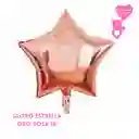 Globo Estrella Oro Rosa 18"