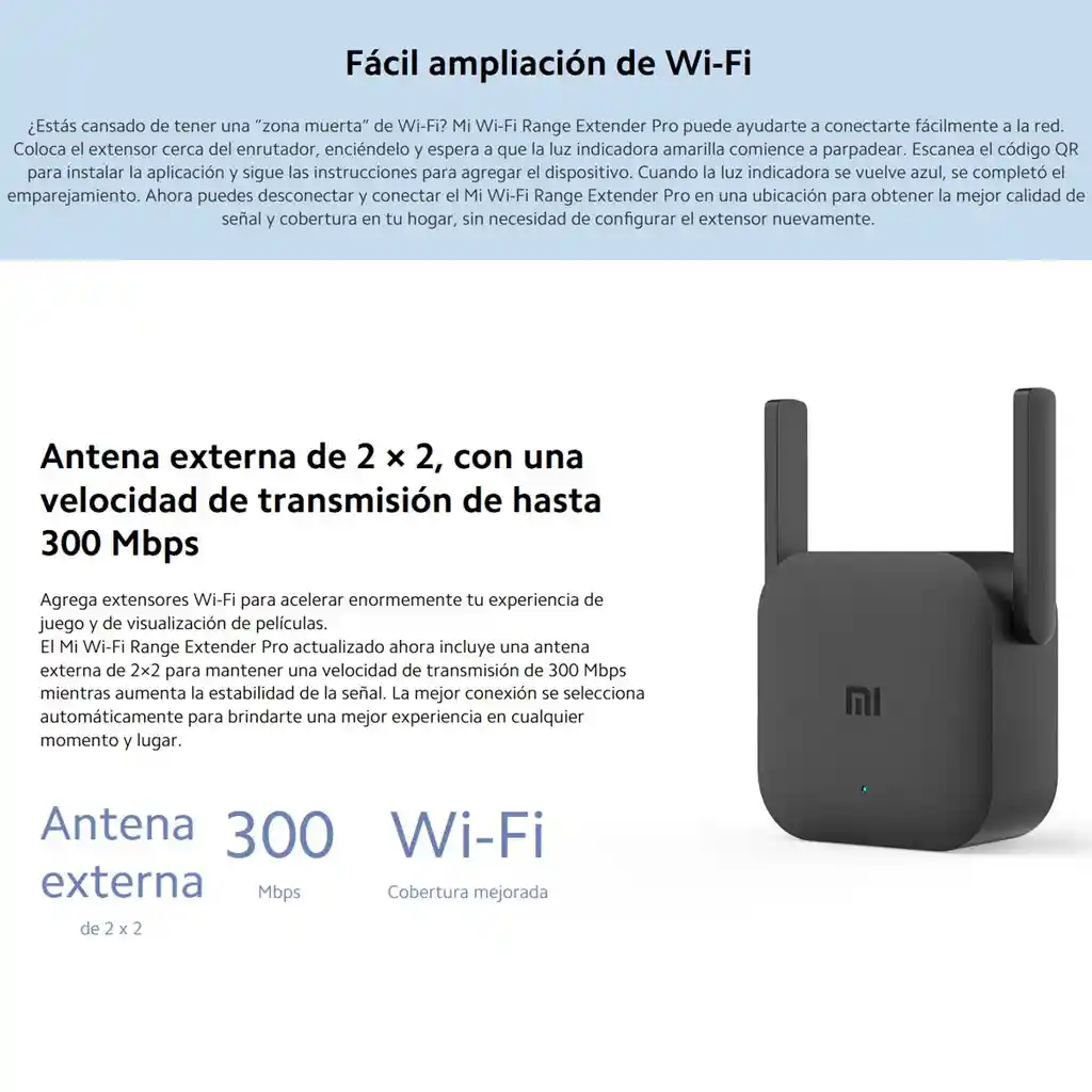 Xiaomi Mi Wifi Range Extender Pro Extensor De Rango 300mbps