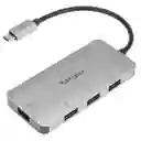 Hub Usb-c A Targus Ach226bt, De 4 Puertos Usb-a 3.0