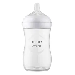 Tetero 9oz, Válvula Anticólicos, Diseño Antigoteo Transparente - Philips Avent Natural Response