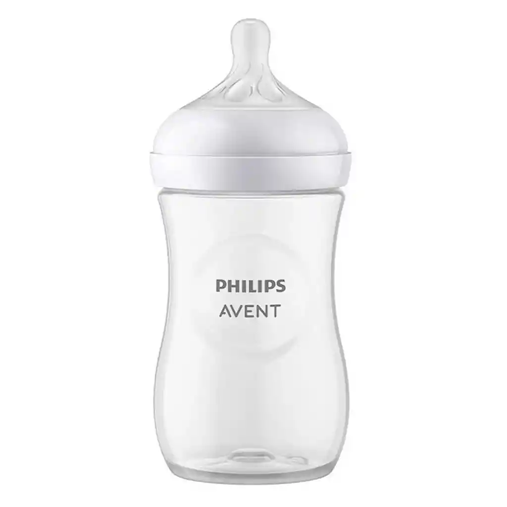 Tetero 9oz, Válvula Anticólicos, Diseño Antigoteo Transparente - Philips Avent Natural Response