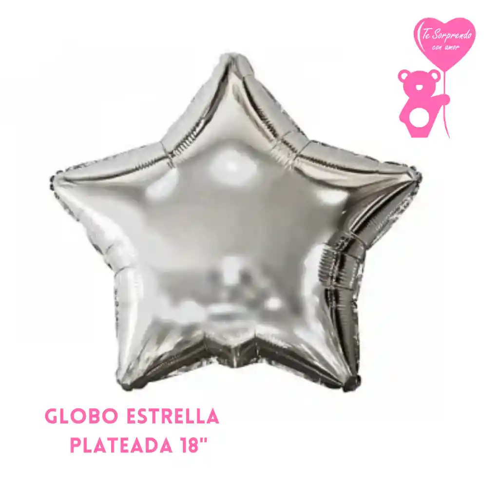 Globo Estrella Plateado 18"