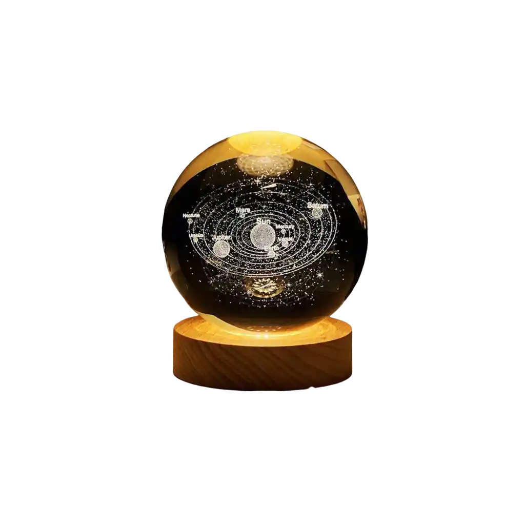 Lámparas De Escritorio Noche Led 3d Espacio Bola De Cristal