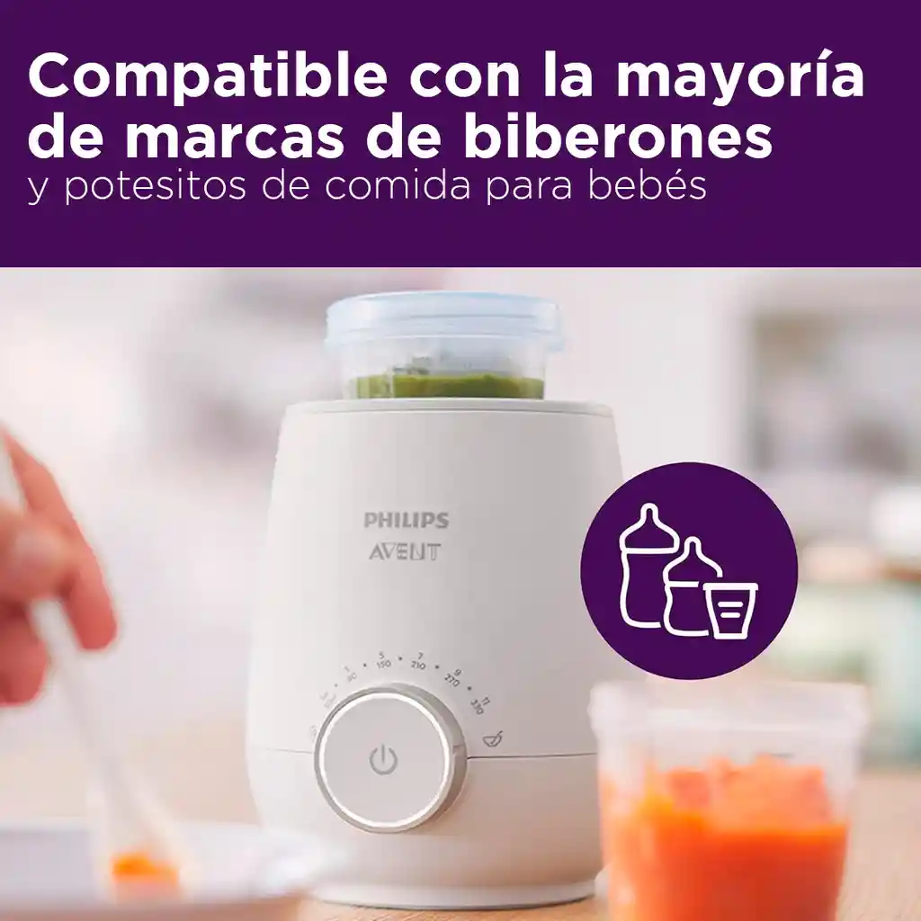Calentador Rápido De Teteros, Calentado De Biberones Con Control Inteligente De Temperatura Y Apagado Automático - Philips Avent