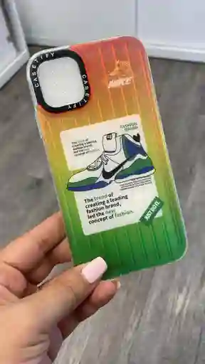 Combo Estuche Diseño Nike Tornasol + Vidrio Blindado Iphone 11