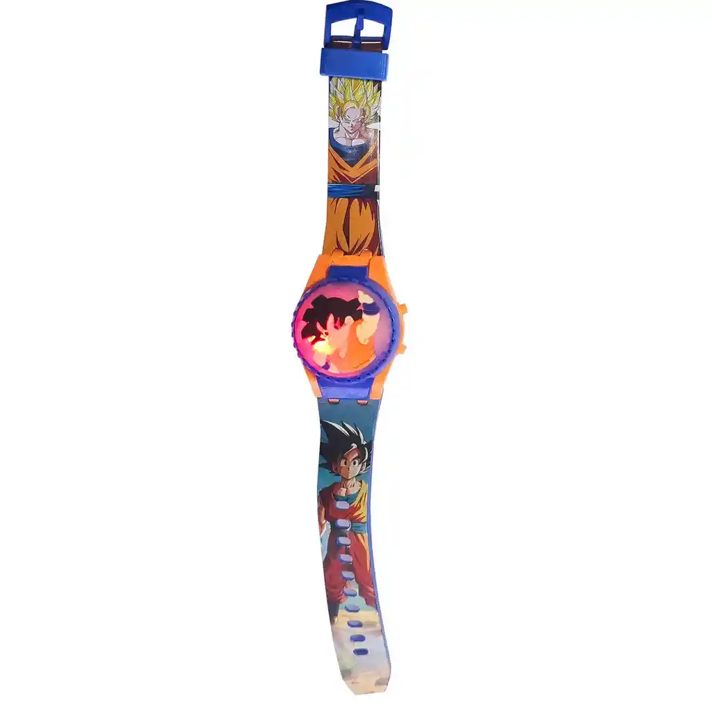 Reloj Niños Digital Dragon Ball Goku Luces Spinner Infantil