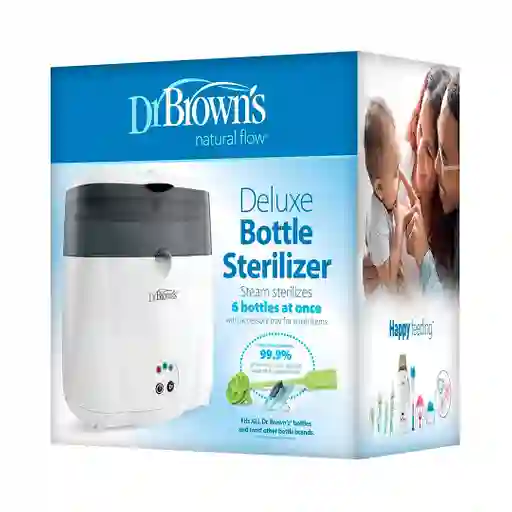 Esterilizador Eléctrico A Vapor Con Capacidad Para 6 Teteros Y Accesorios, Bandeja Extraíble Y Función De Apagado Automático - Dr Brown´s