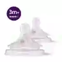 Tetinas De Repuesto X2 Para Teteros, Anticólicos, Ultra Suaves 3m + - Philips Avent Response