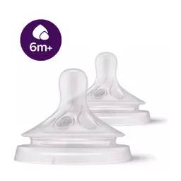 Tetinas De Repuesto X2 Para Teteros, Anticólicos, Ultra Suaves 6m + - Philips Avent Response