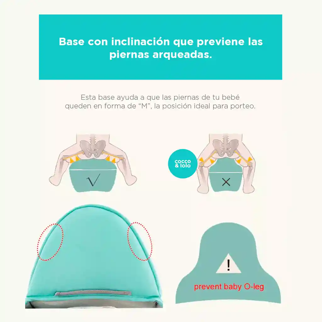 Portabebés Ergonómico Tipo Canguro 3 En 1 Verde Menta Colorlife