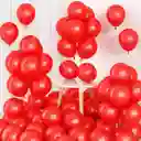 Globos En Látex R12 X12 Unidades Rojo Mate