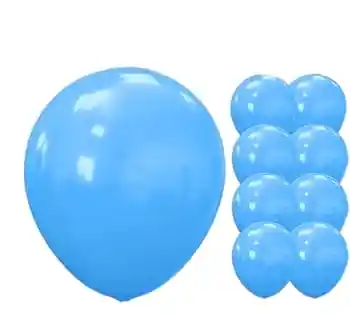 Globos En Látex R12 X12 Unidades Azul Claro Mate