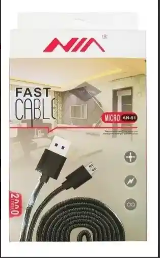 Cable Celular V8 Micro Usb Carga Rápida Nia An51 2 Metros