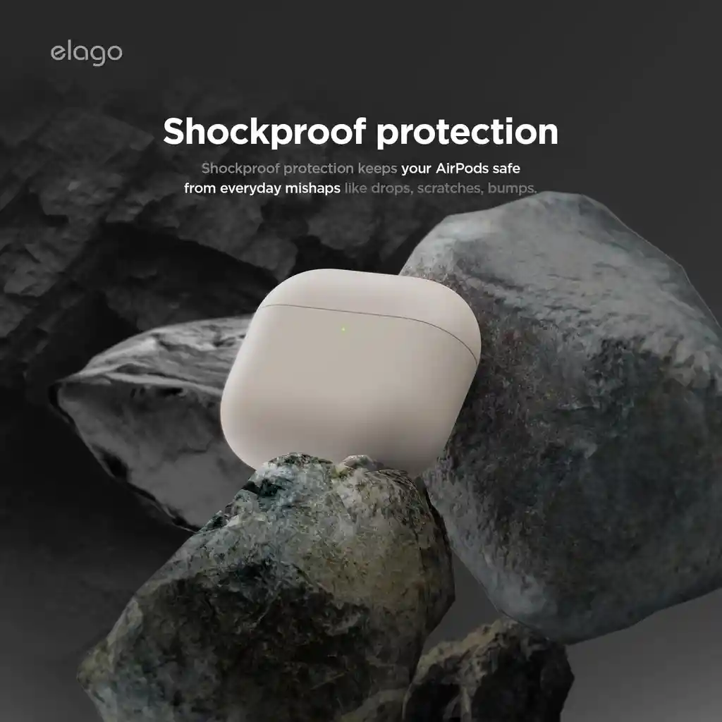 Estuche Para Airpods 4 De Silicona Elago En Stone