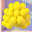 Globos En Látex R12 X12 Unidades Amarillo Mate