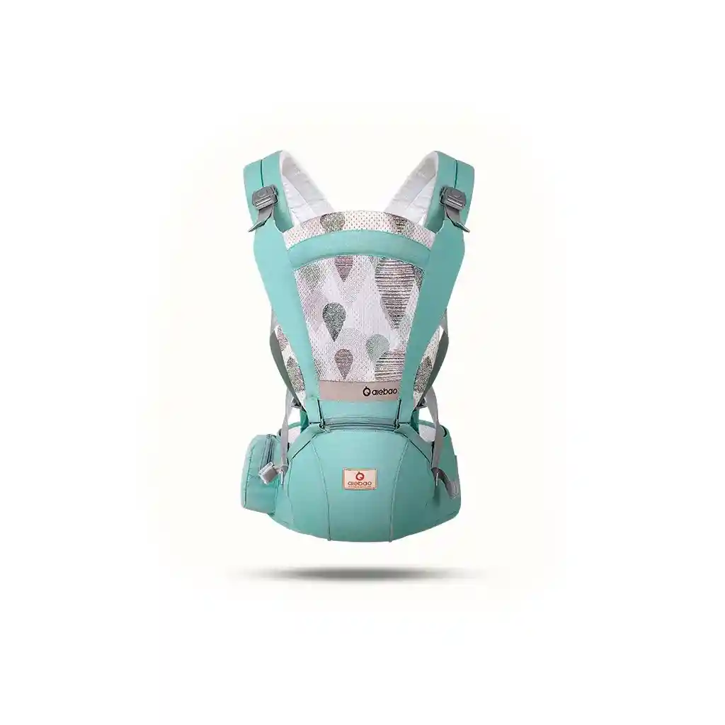 Cargador Porta Bebés, Multifuncional, Con Malla De Ventilación Verde Menta Color Life